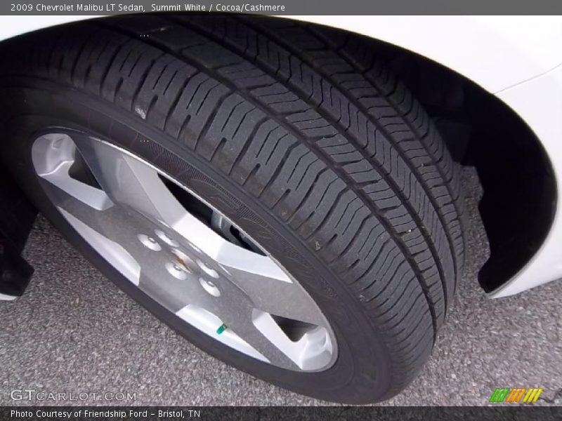 Summit White / Cocoa/Cashmere 2009 Chevrolet Malibu LT Sedan