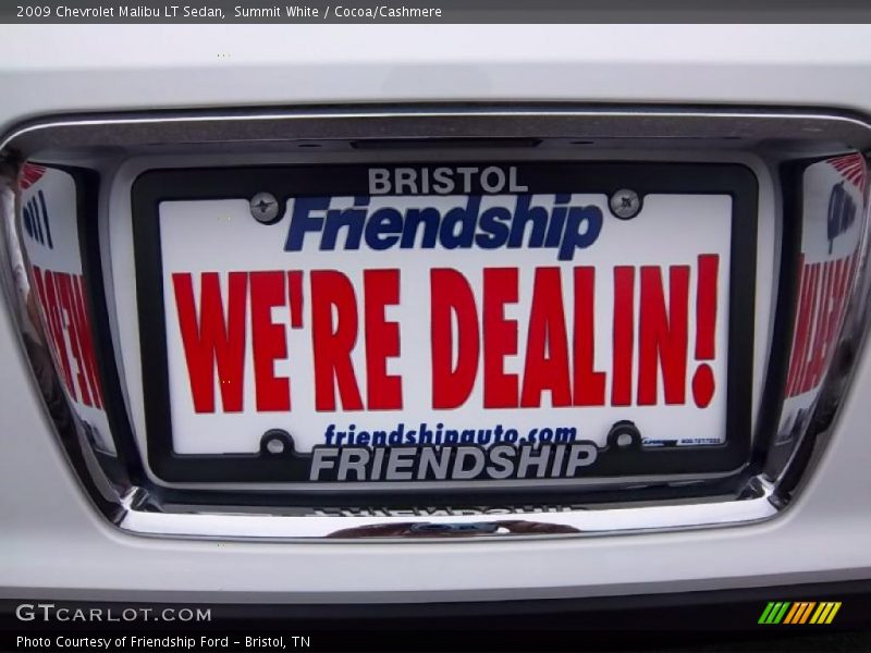 Summit White / Cocoa/Cashmere 2009 Chevrolet Malibu LT Sedan