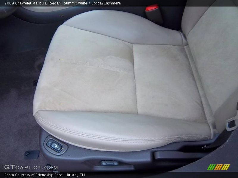 Summit White / Cocoa/Cashmere 2009 Chevrolet Malibu LT Sedan