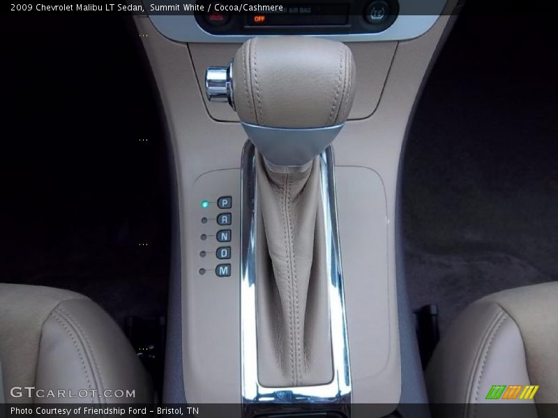 Summit White / Cocoa/Cashmere 2009 Chevrolet Malibu LT Sedan