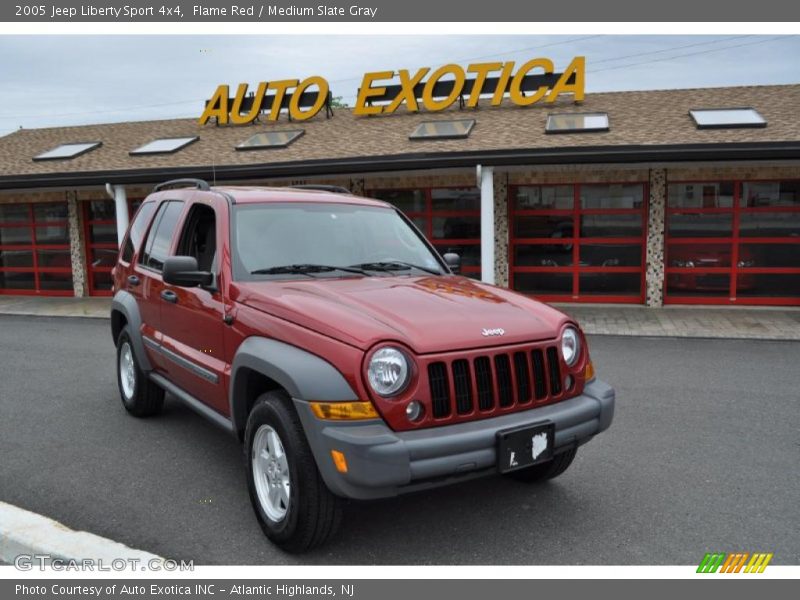Flame Red / Medium Slate Gray 2005 Jeep Liberty Sport 4x4