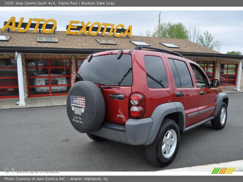 Flame Red / Medium Slate Gray 2005 Jeep Liberty Sport 4x4