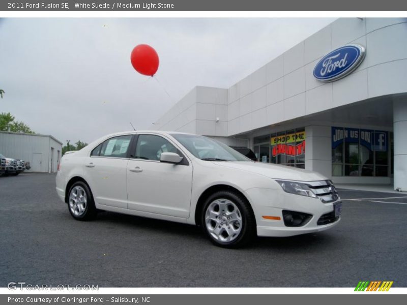 White Suede / Medium Light Stone 2011 Ford Fusion SE