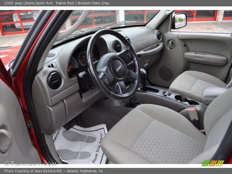 Flame Red / Medium Slate Gray 2005 Jeep Liberty Sport 4x4