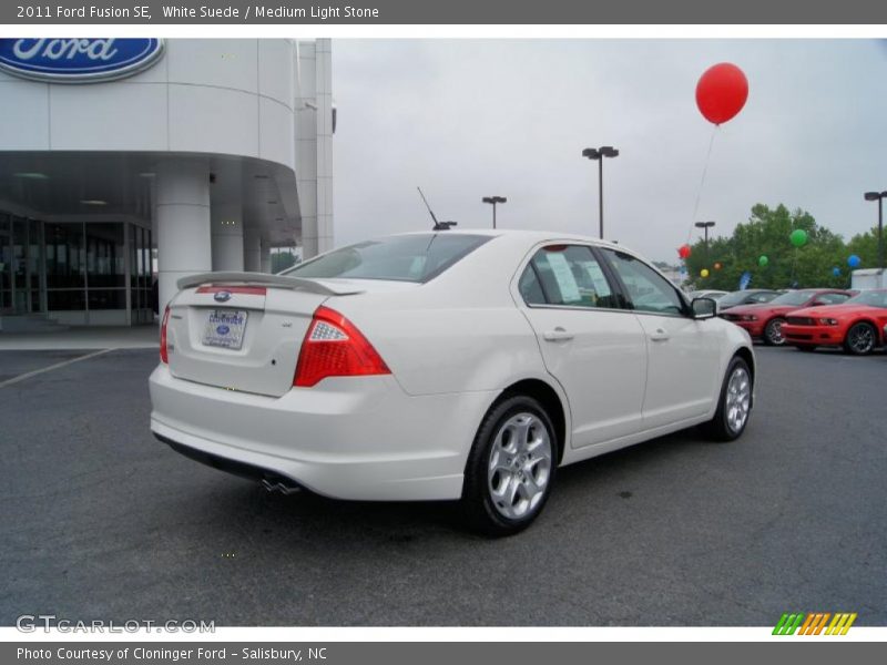 White Suede / Medium Light Stone 2011 Ford Fusion SE