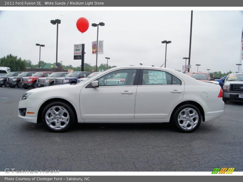 White Suede / Medium Light Stone 2011 Ford Fusion SE