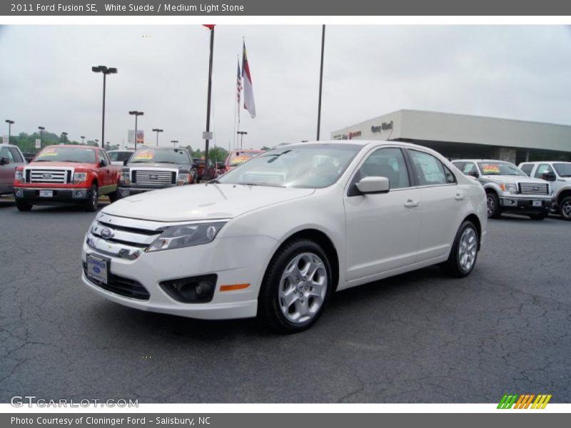 White Suede / Medium Light Stone 2011 Ford Fusion SE