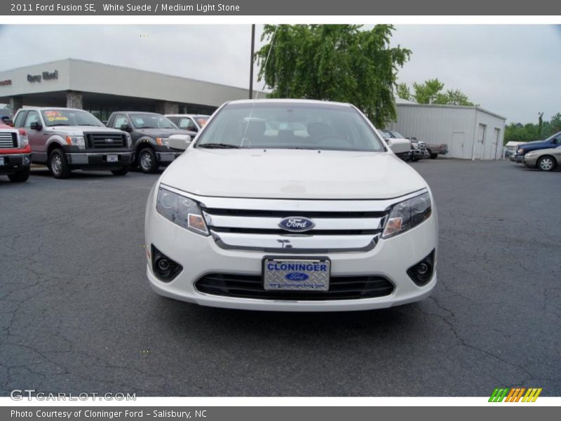 White Suede / Medium Light Stone 2011 Ford Fusion SE