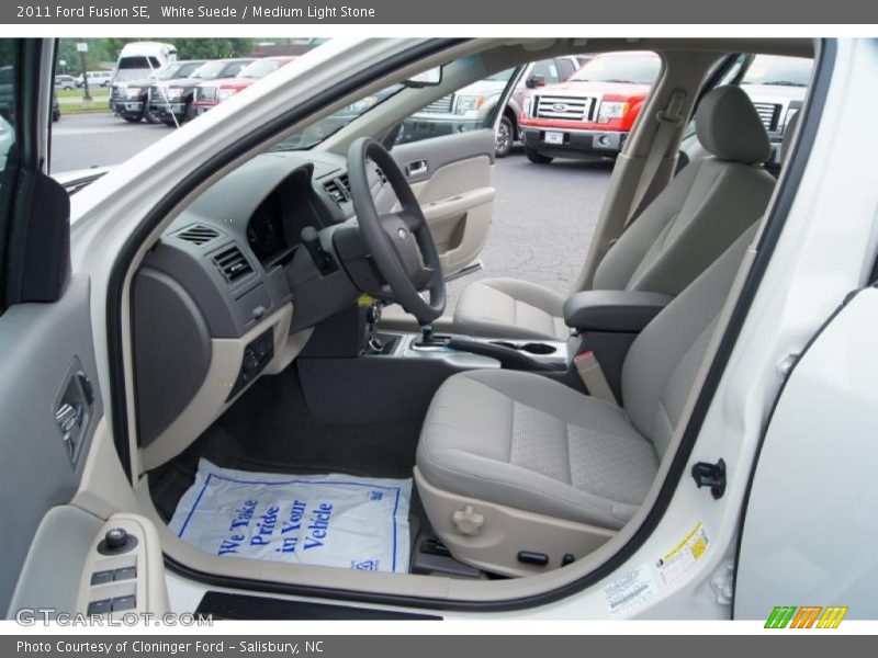 White Suede / Medium Light Stone 2011 Ford Fusion SE