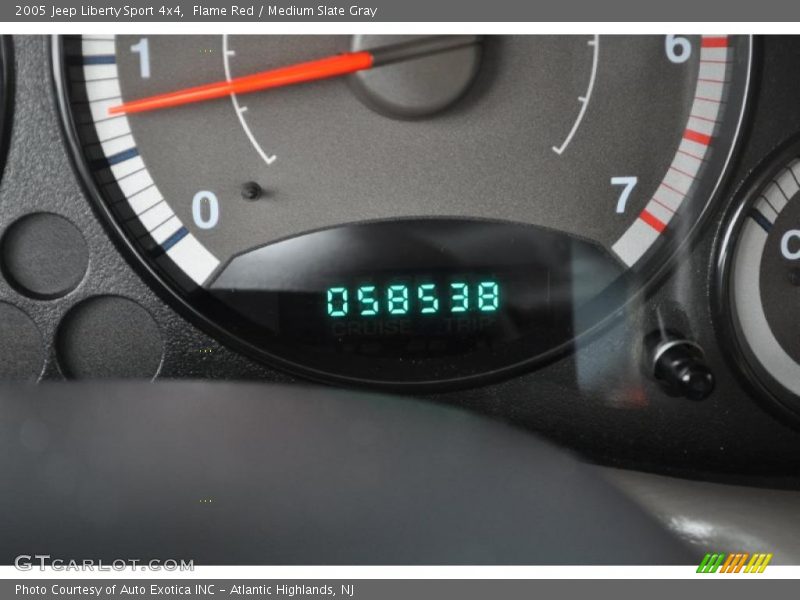 Flame Red / Medium Slate Gray 2005 Jeep Liberty Sport 4x4