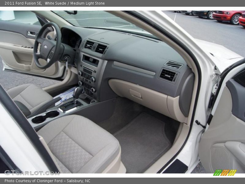 White Suede / Medium Light Stone 2011 Ford Fusion SE
