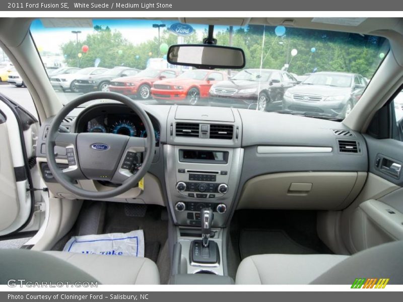 White Suede / Medium Light Stone 2011 Ford Fusion SE