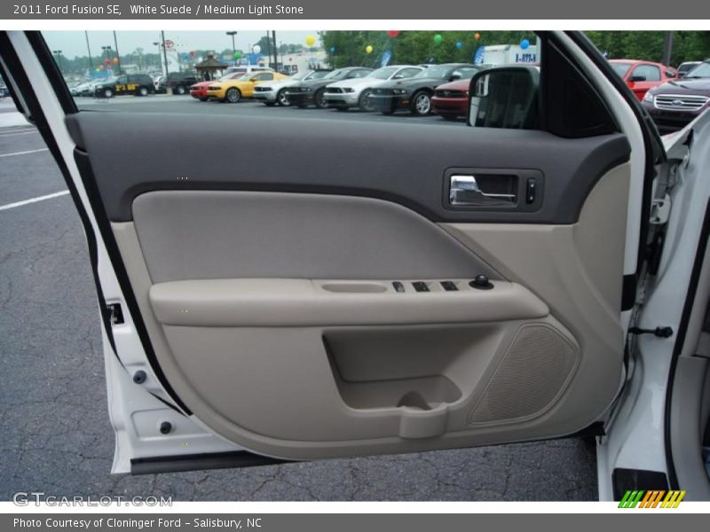 White Suede / Medium Light Stone 2011 Ford Fusion SE