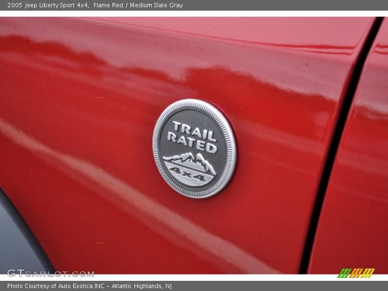 Flame Red / Medium Slate Gray 2005 Jeep Liberty Sport 4x4