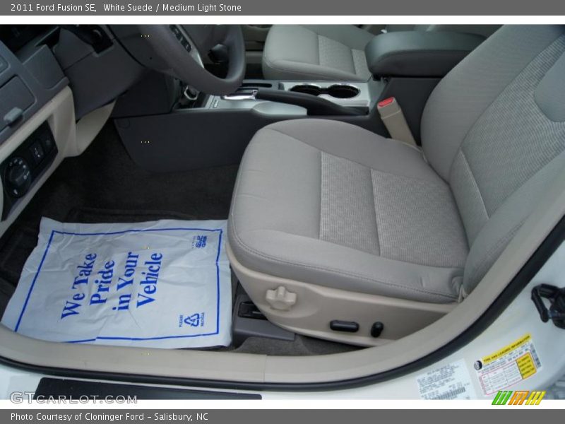 White Suede / Medium Light Stone 2011 Ford Fusion SE