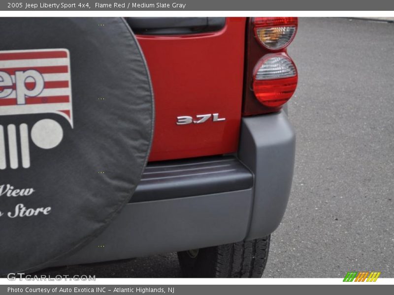 Flame Red / Medium Slate Gray 2005 Jeep Liberty Sport 4x4