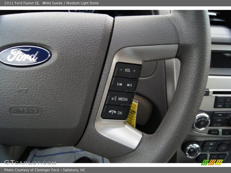 White Suede / Medium Light Stone 2011 Ford Fusion SE