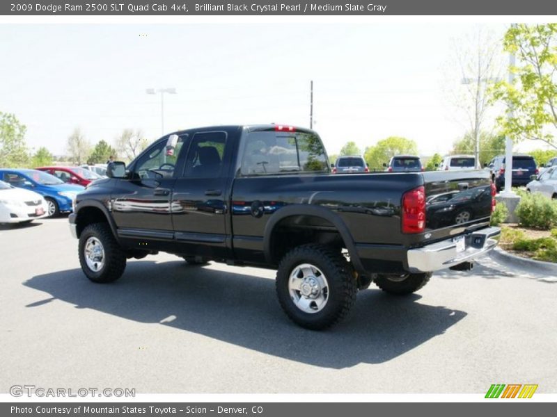 Brilliant Black Crystal Pearl / Medium Slate Gray 2009 Dodge Ram 2500 SLT Quad Cab 4x4