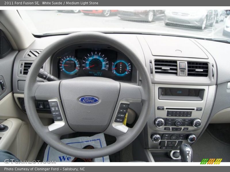 White Suede / Medium Light Stone 2011 Ford Fusion SE