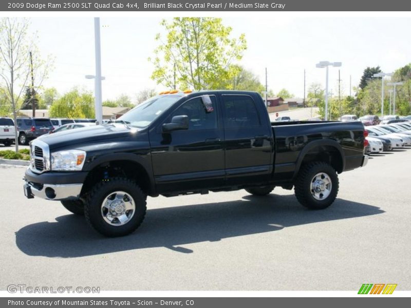 Brilliant Black Crystal Pearl / Medium Slate Gray 2009 Dodge Ram 2500 SLT Quad Cab 4x4