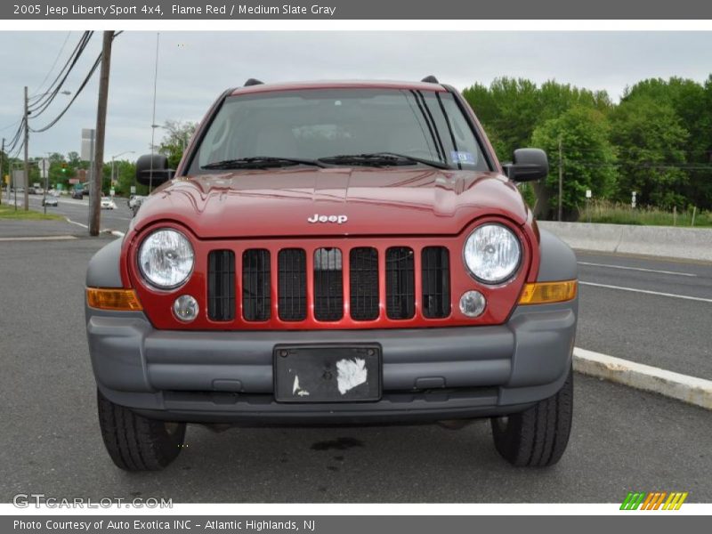 Flame Red / Medium Slate Gray 2005 Jeep Liberty Sport 4x4