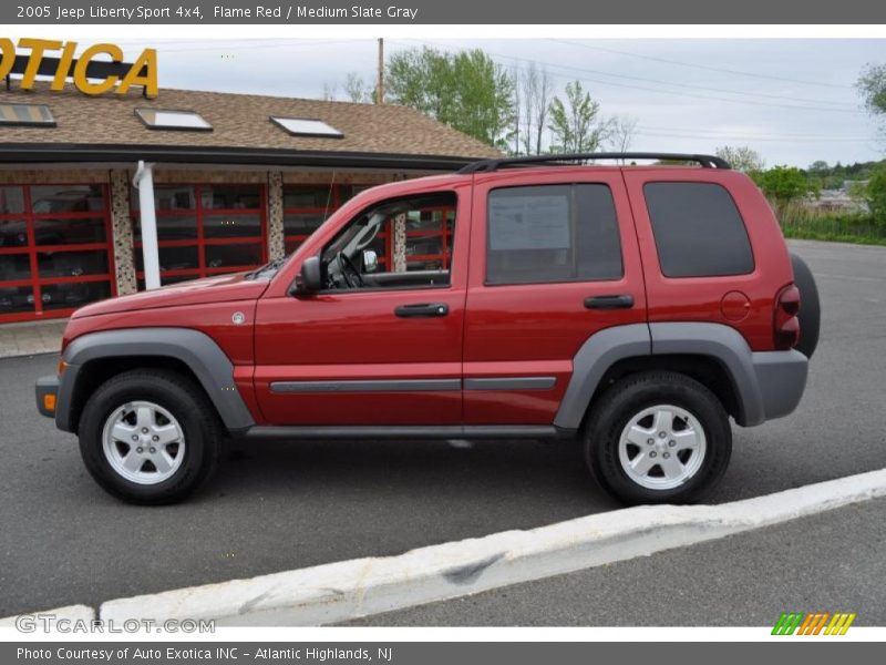 Flame Red / Medium Slate Gray 2005 Jeep Liberty Sport 4x4