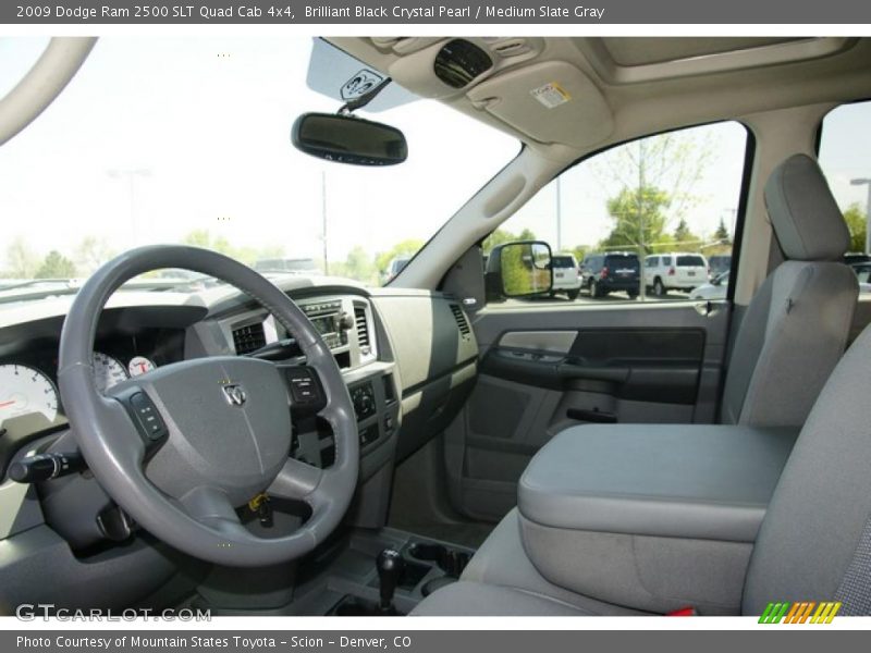 Brilliant Black Crystal Pearl / Medium Slate Gray 2009 Dodge Ram 2500 SLT Quad Cab 4x4