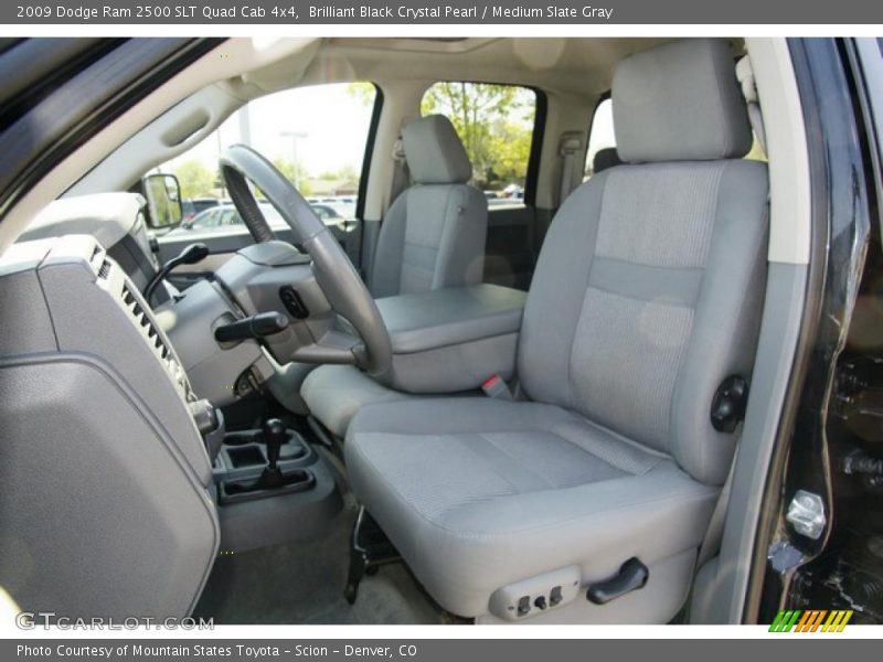 Brilliant Black Crystal Pearl / Medium Slate Gray 2009 Dodge Ram 2500 SLT Quad Cab 4x4