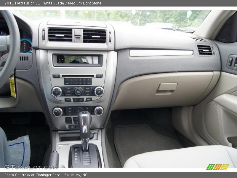 White Suede / Medium Light Stone 2011 Ford Fusion SE