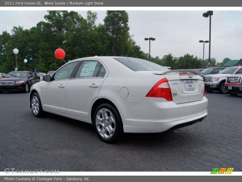 White Suede / Medium Light Stone 2011 Ford Fusion SE