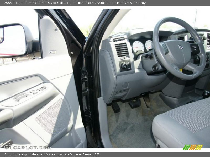 Brilliant Black Crystal Pearl / Medium Slate Gray 2009 Dodge Ram 2500 SLT Quad Cab 4x4