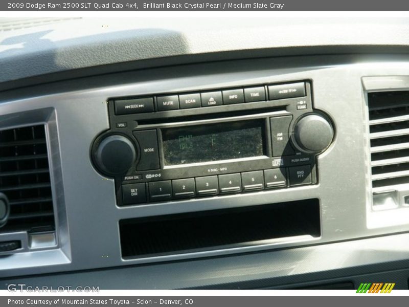 Brilliant Black Crystal Pearl / Medium Slate Gray 2009 Dodge Ram 2500 SLT Quad Cab 4x4