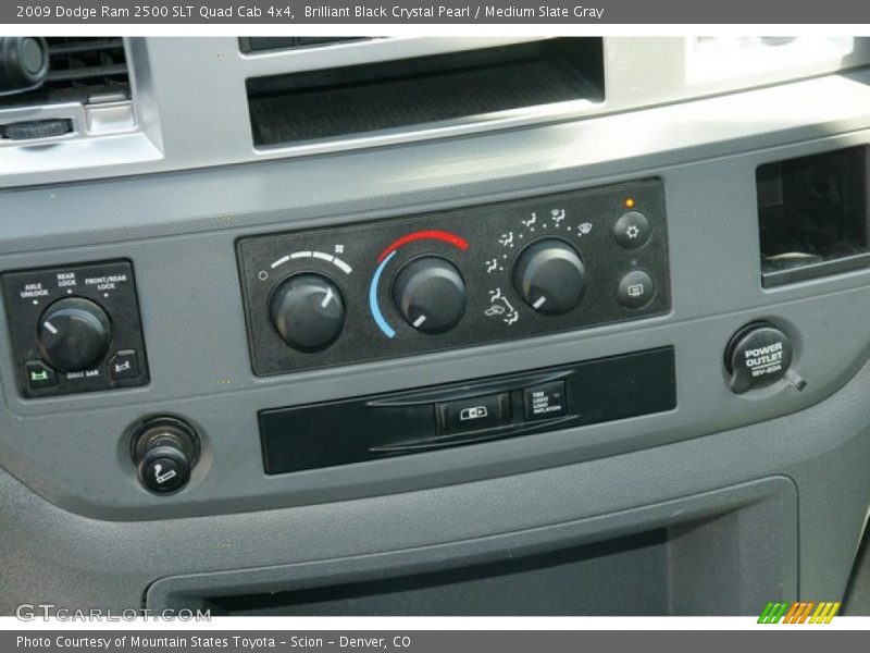 Brilliant Black Crystal Pearl / Medium Slate Gray 2009 Dodge Ram 2500 SLT Quad Cab 4x4