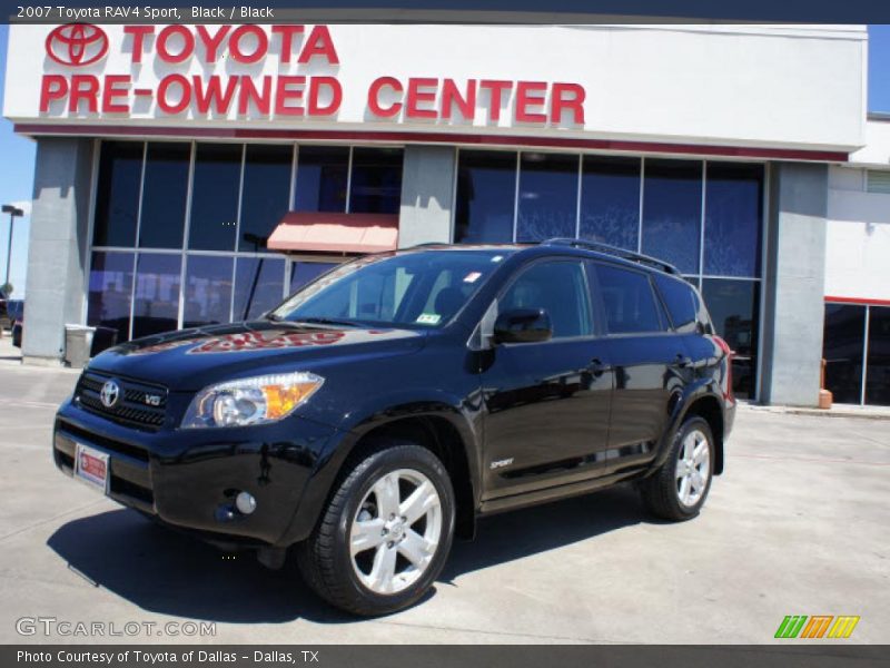 Black / Black 2007 Toyota RAV4 Sport