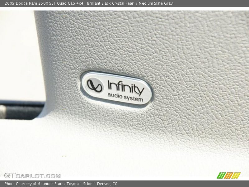 Brilliant Black Crystal Pearl / Medium Slate Gray 2009 Dodge Ram 2500 SLT Quad Cab 4x4