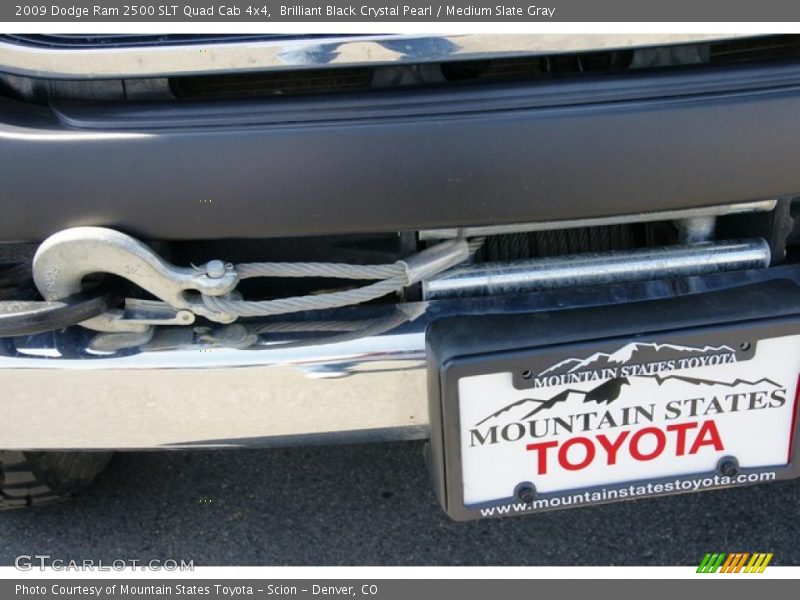 Brilliant Black Crystal Pearl / Medium Slate Gray 2009 Dodge Ram 2500 SLT Quad Cab 4x4