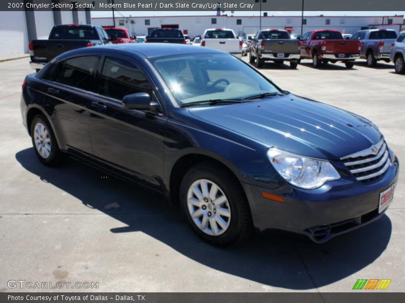 Modern Blue Pearl / Dark Slate Gray/Light Slate Gray 2007 Chrysler Sebring Sedan