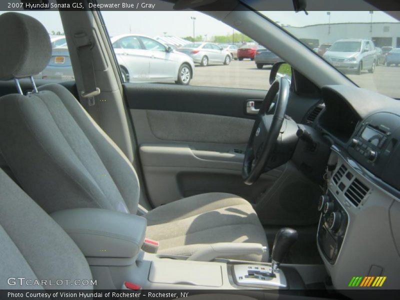 Deepwater Blue / Gray 2007 Hyundai Sonata GLS