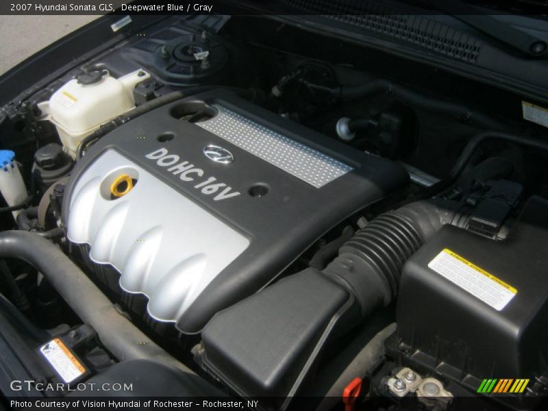 Deepwater Blue / Gray 2007 Hyundai Sonata GLS