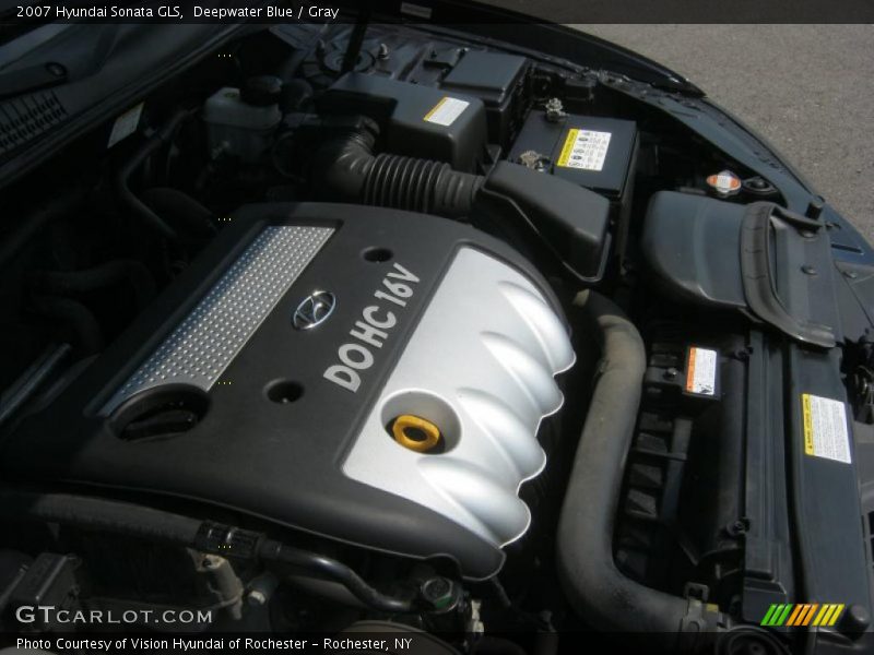 Deepwater Blue / Gray 2007 Hyundai Sonata GLS