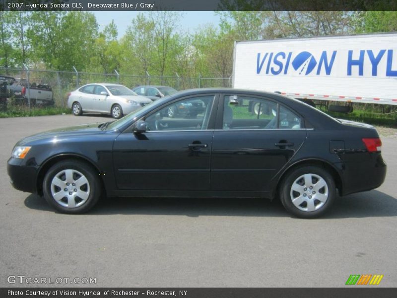 Deepwater Blue / Gray 2007 Hyundai Sonata GLS