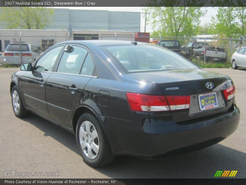 Deepwater Blue / Gray 2007 Hyundai Sonata GLS