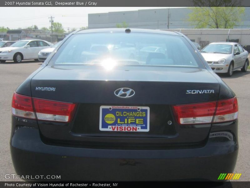 Deepwater Blue / Gray 2007 Hyundai Sonata GLS