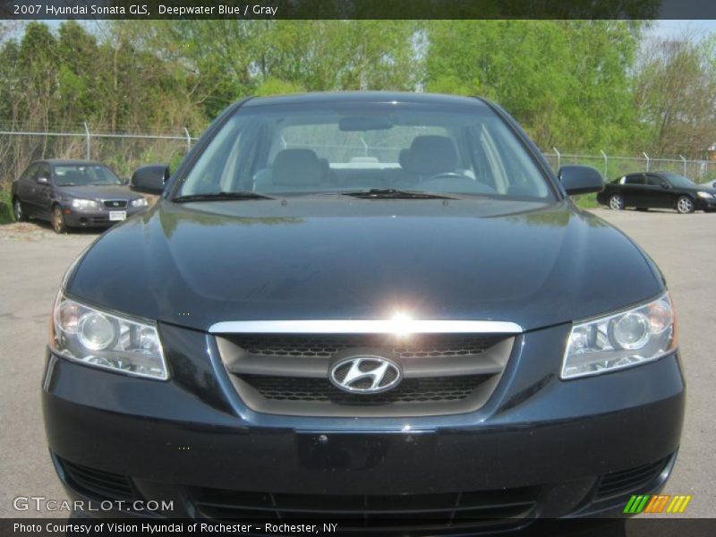 Deepwater Blue / Gray 2007 Hyundai Sonata GLS