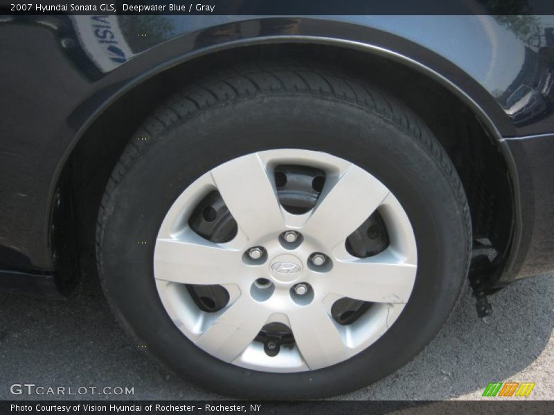 Deepwater Blue / Gray 2007 Hyundai Sonata GLS