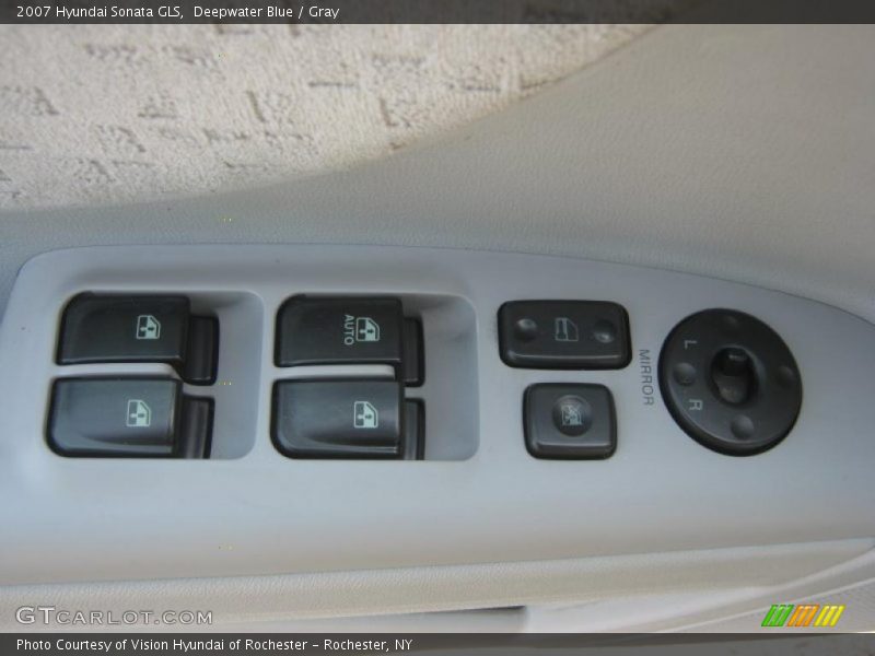 Deepwater Blue / Gray 2007 Hyundai Sonata GLS