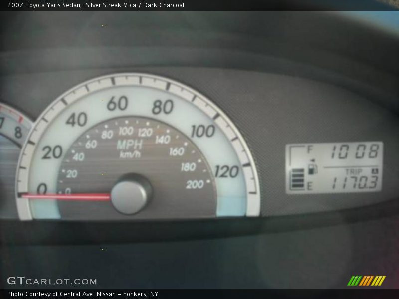 Silver Streak Mica / Dark Charcoal 2007 Toyota Yaris Sedan