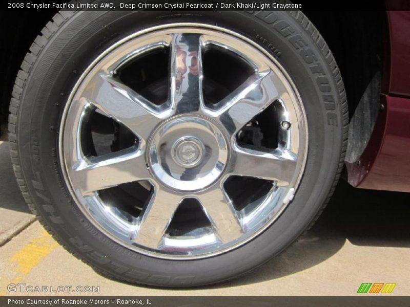 Deep Crimson Crystal Pearlcoat / Dark Khaki/Light Graystone 2008 Chrysler Pacifica Limited AWD