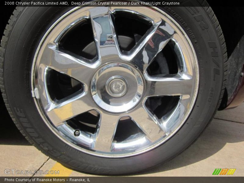 Deep Crimson Crystal Pearlcoat / Dark Khaki/Light Graystone 2008 Chrysler Pacifica Limited AWD