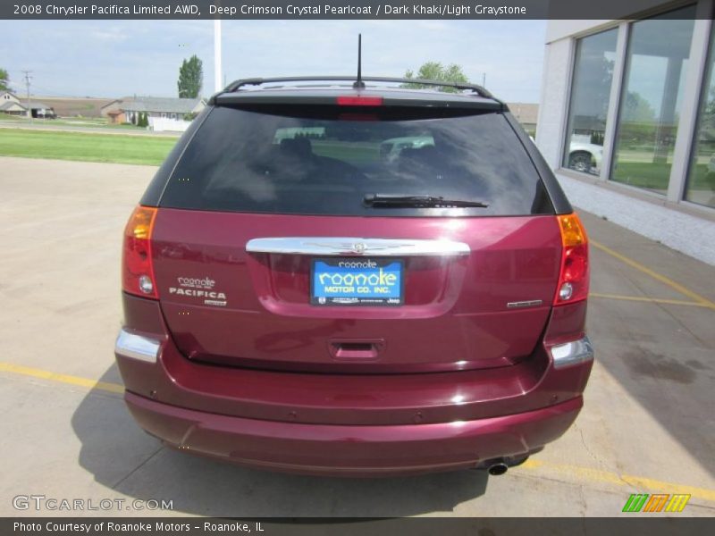 Deep Crimson Crystal Pearlcoat / Dark Khaki/Light Graystone 2008 Chrysler Pacifica Limited AWD